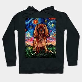 Ruby Cavalier King Charles Spaniel Night Hoodie